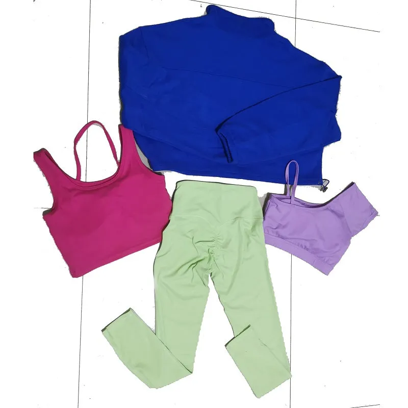 2025 4pcs Leggings Sets For Women Best Price Workout Sets Quick Dry Sportswear Athleisure Wear Sets Women