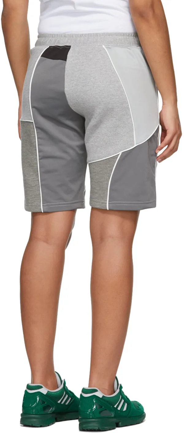 Ahluwalia Grey Patchwork Shorts