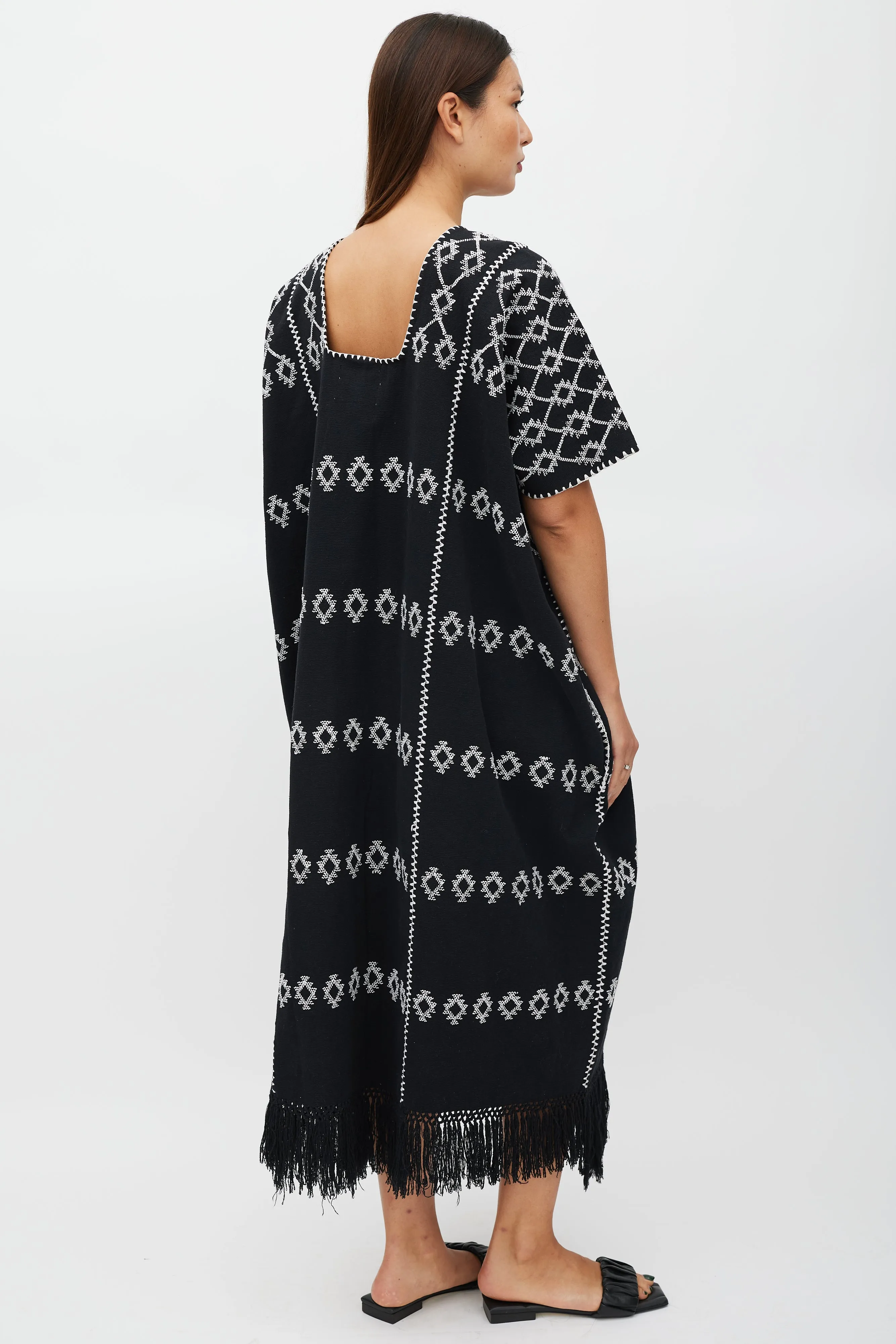 Black & White Emboirdered No.60 Dress