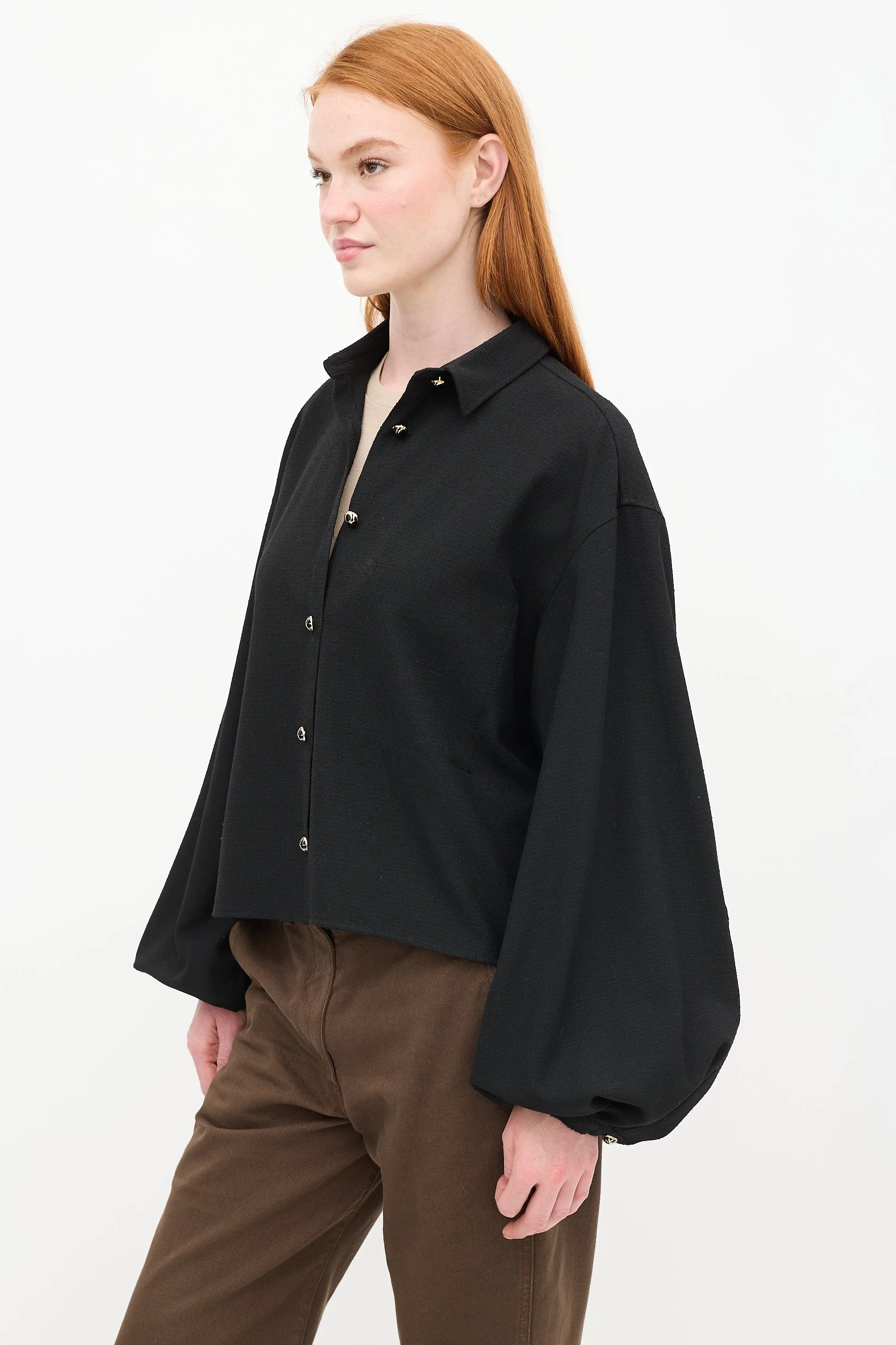 Black Woven Shirt