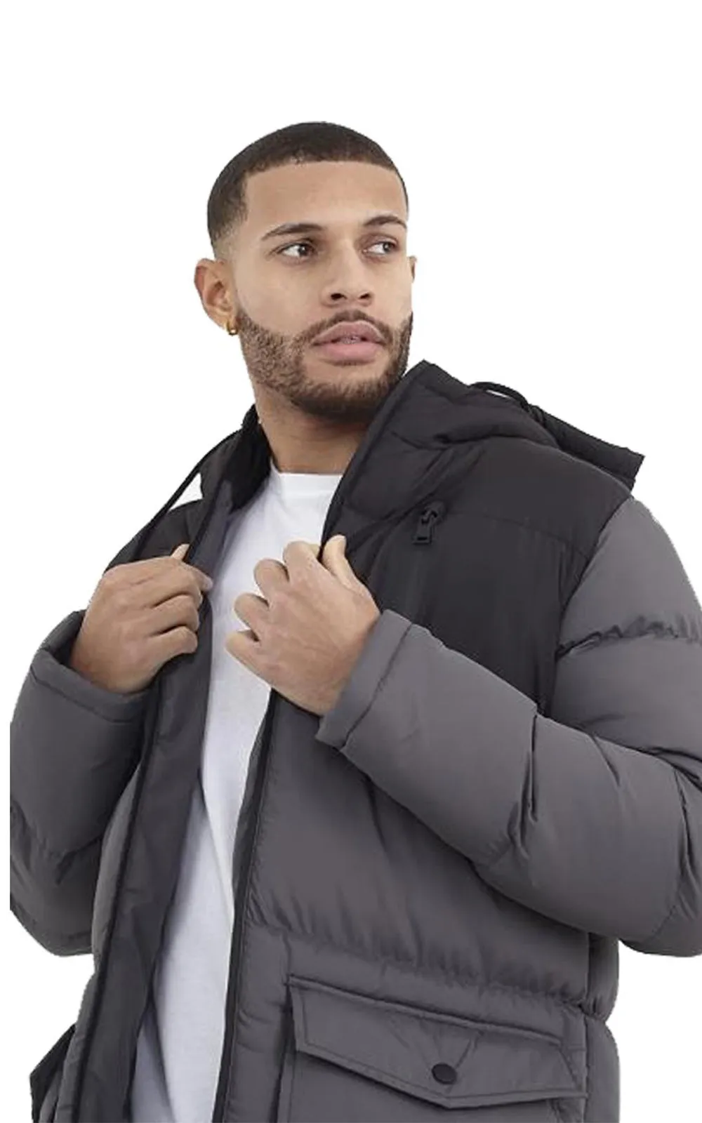 Brave Soul Men Padded Quilted Winter Jacket