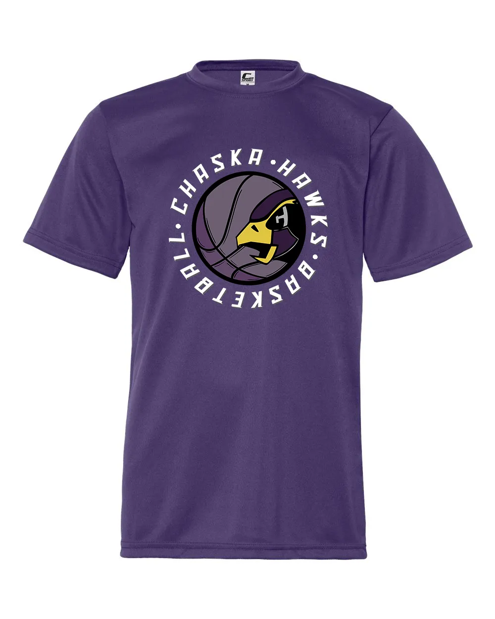 Chaska Hawks Basketball Performance Tee. Youth & Adult