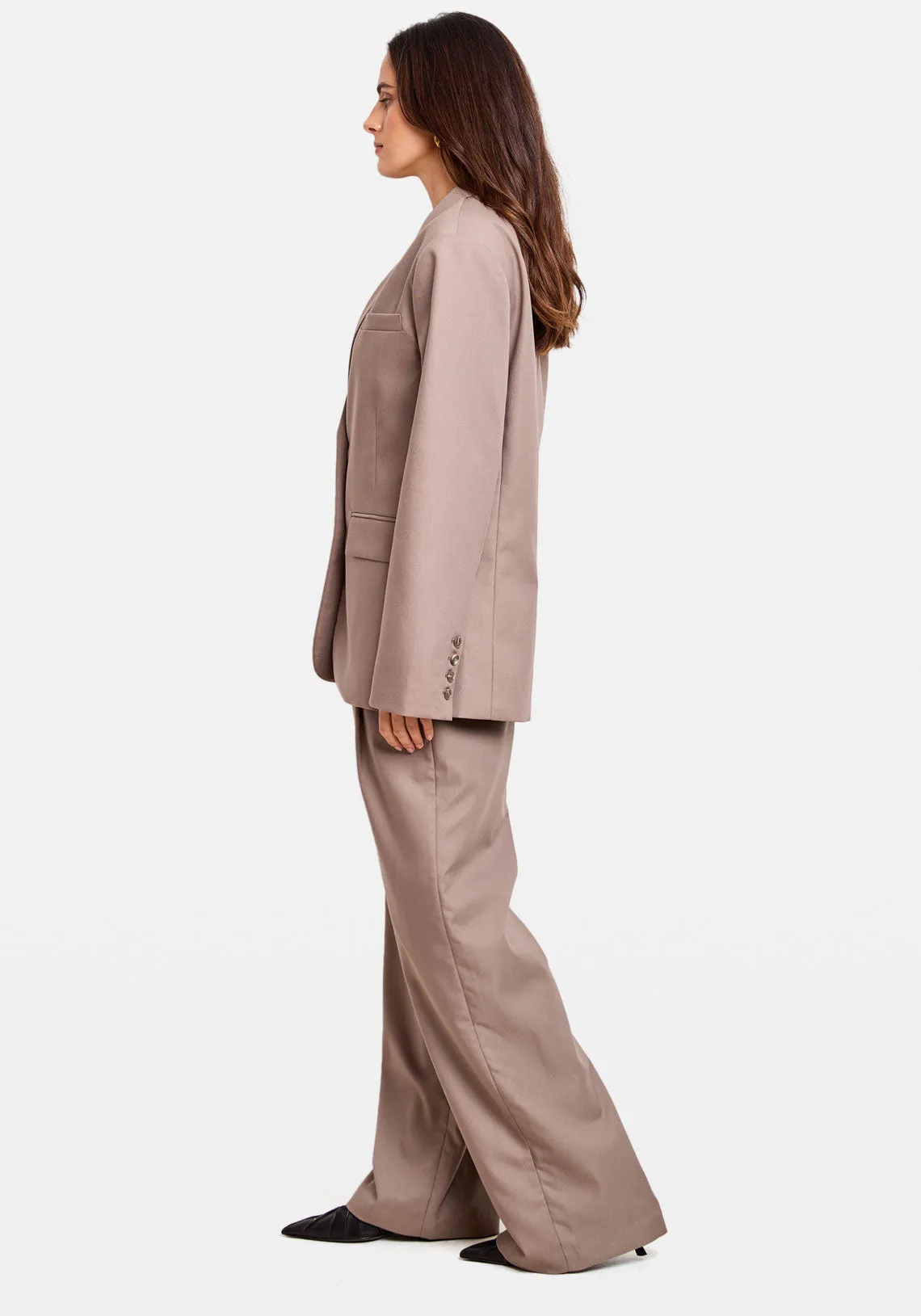 CLASSIC TAILORED BLAZER TAUPE