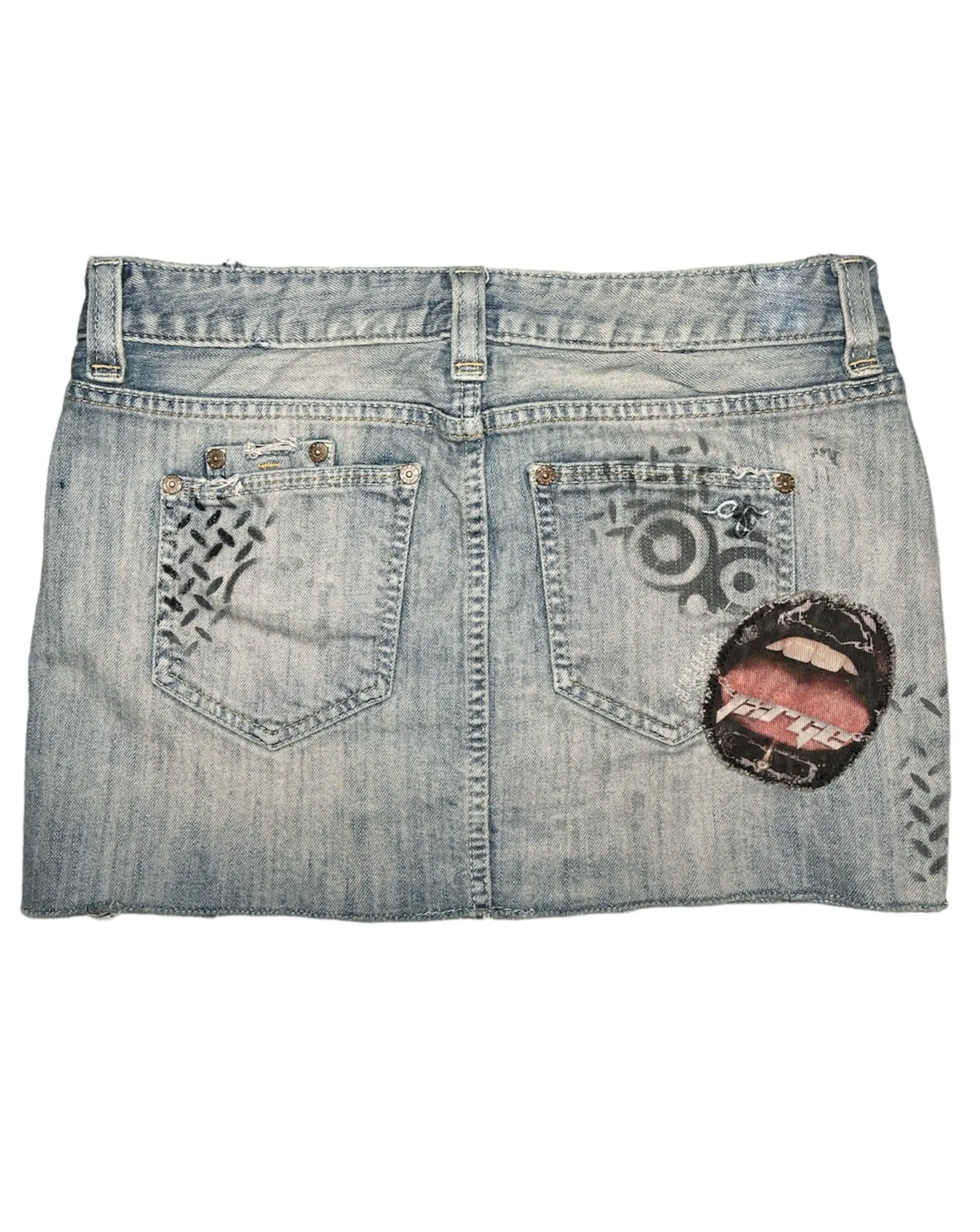 Cross Airbrush Miniskirt-S