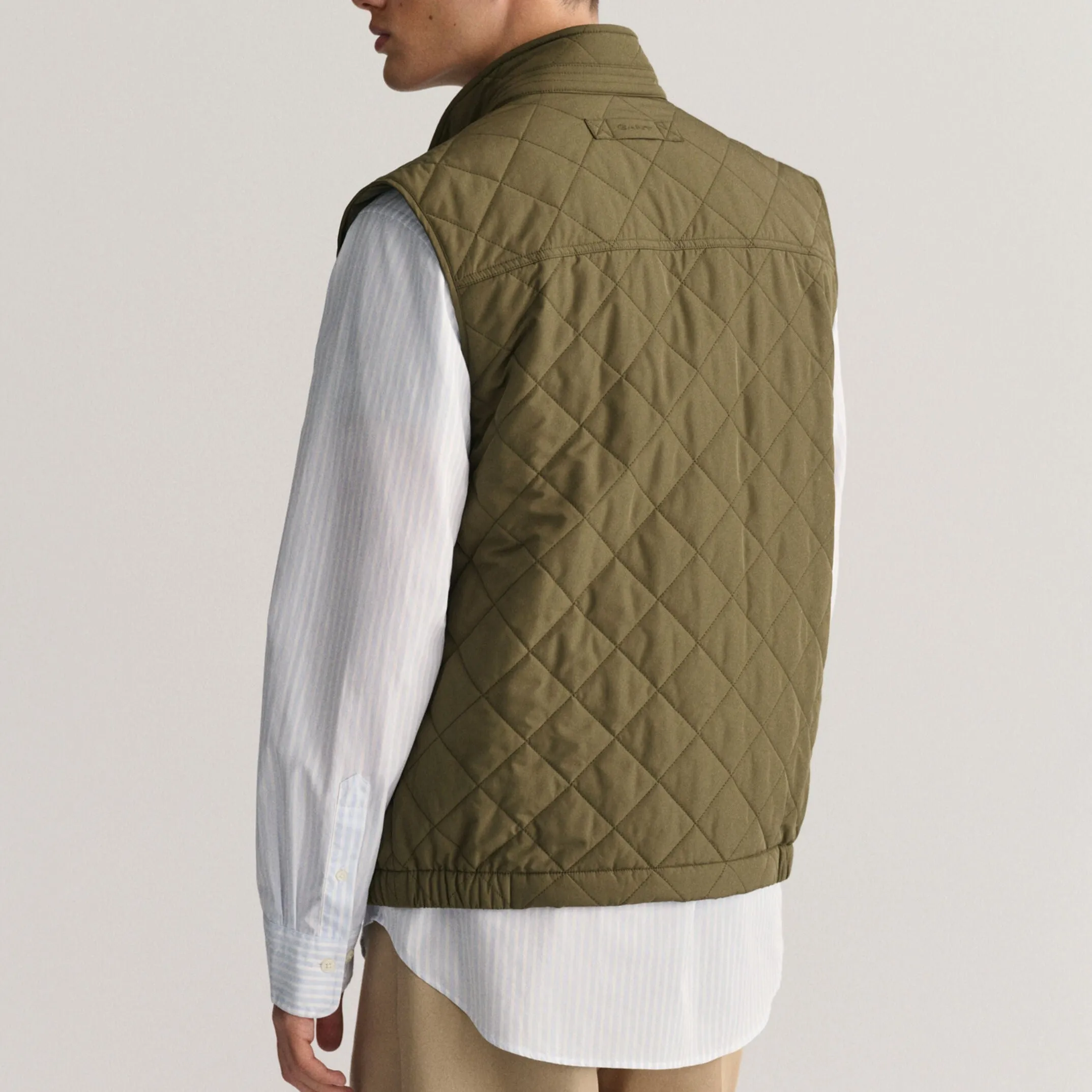 Gant Quilted Windcheater Vest in Juniper Green