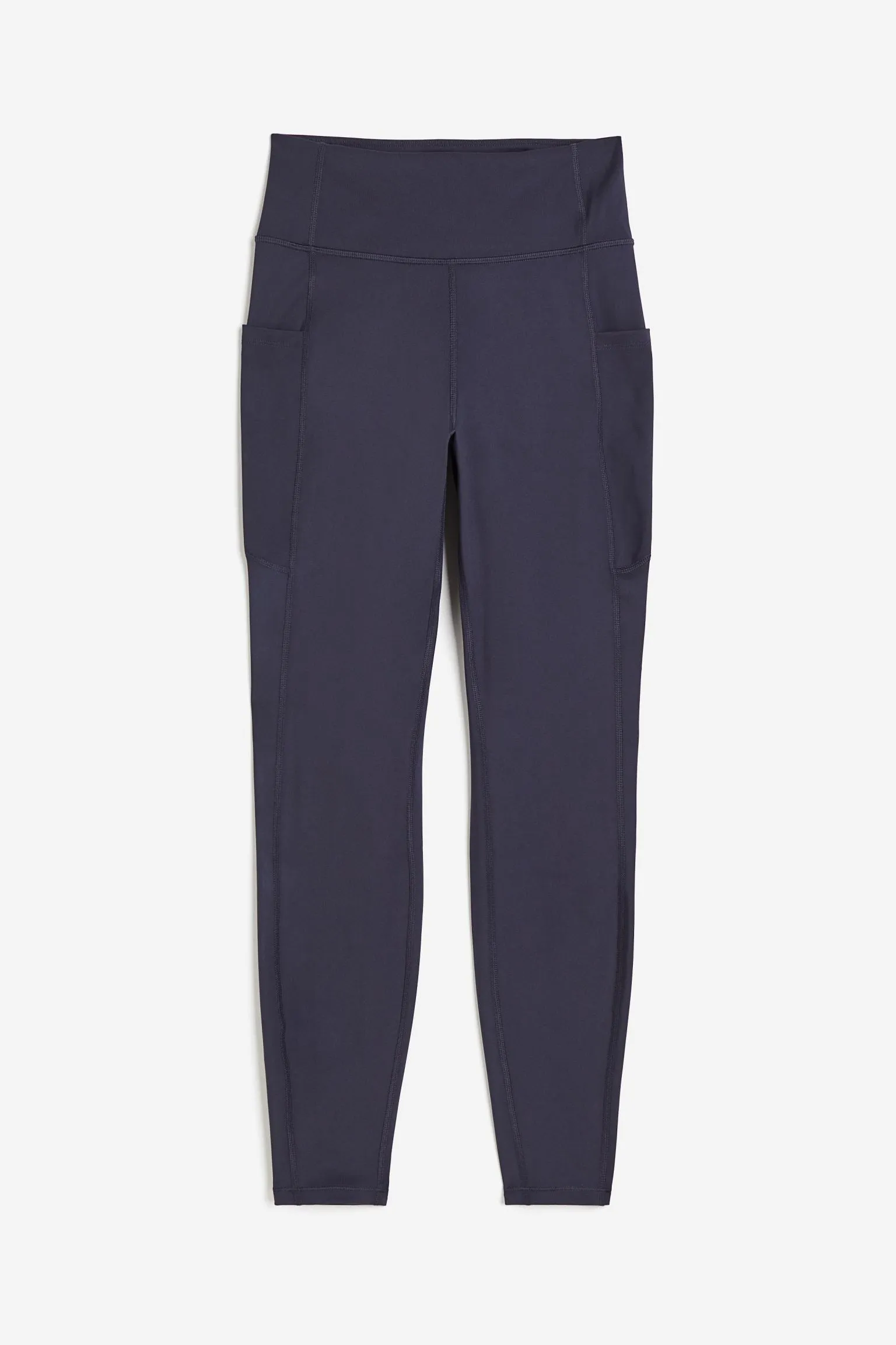 H&M DryMove Pocket-detail Sports leggings, steel-blue