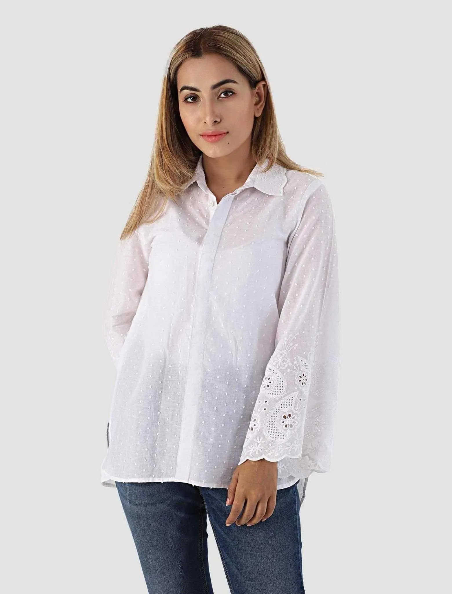 High-Low Top With Bell Sleeve