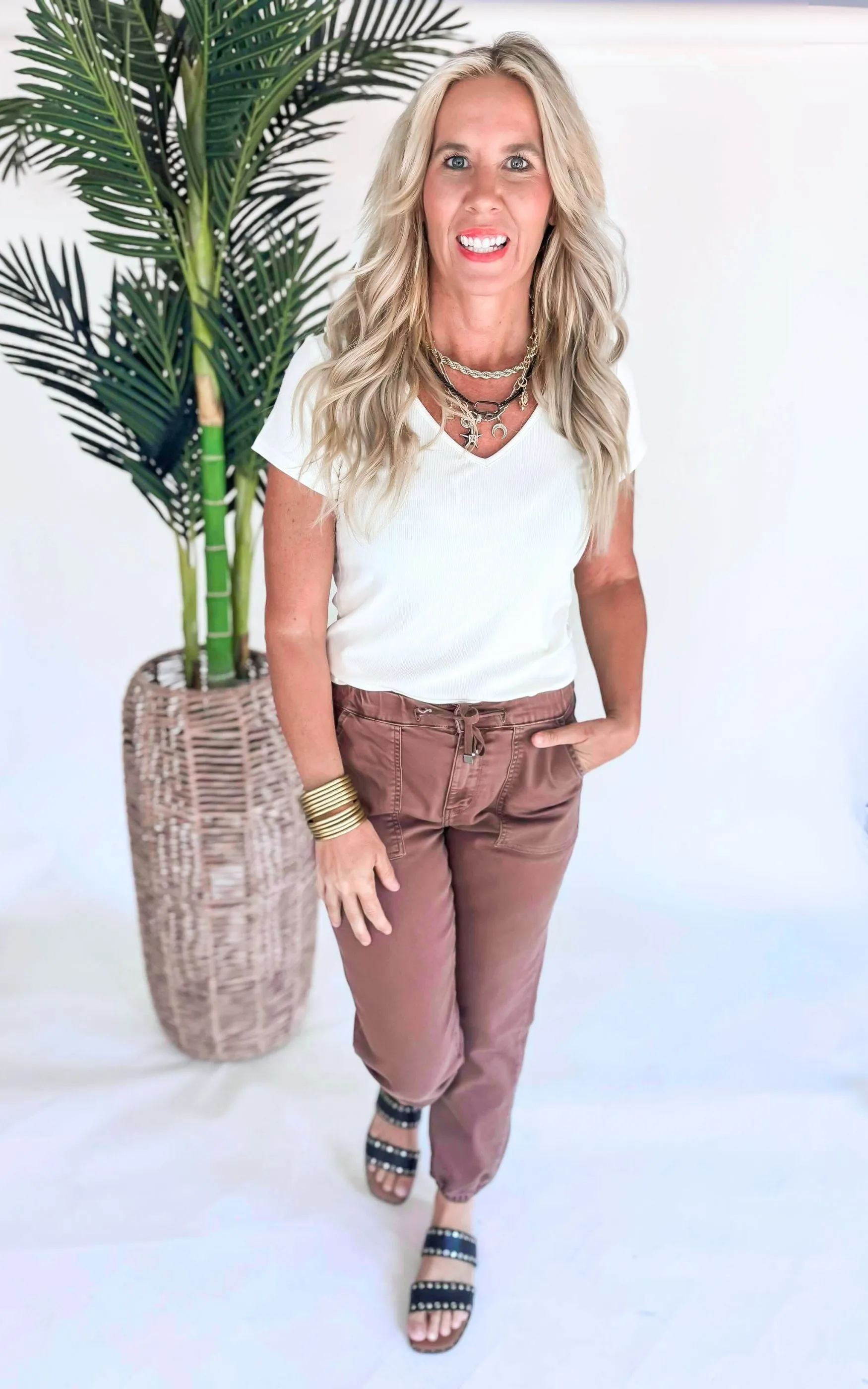 Mica Cocoa High Rise Joggers