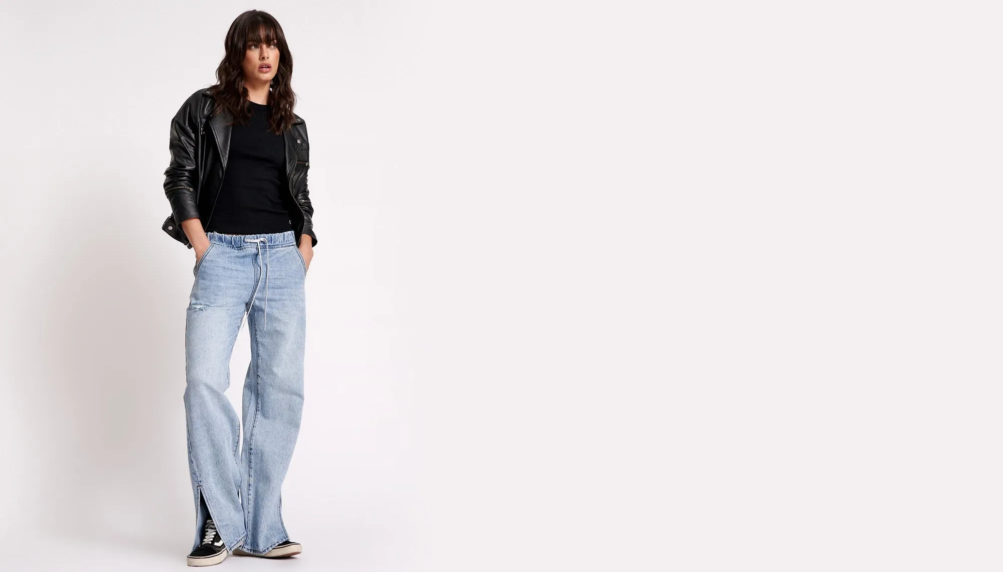 One Teaspoon Salty Dog Roadhouse Wide Leg Jean