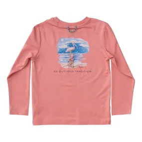 Pro Performance Long Sleeve Fishing Tee with Pelican Art