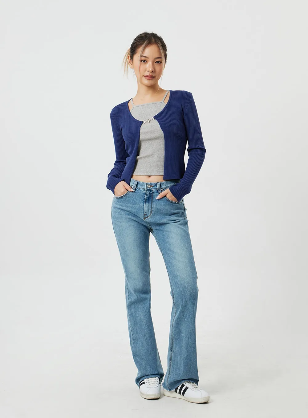 Ribbed Knit Cardigan CM303