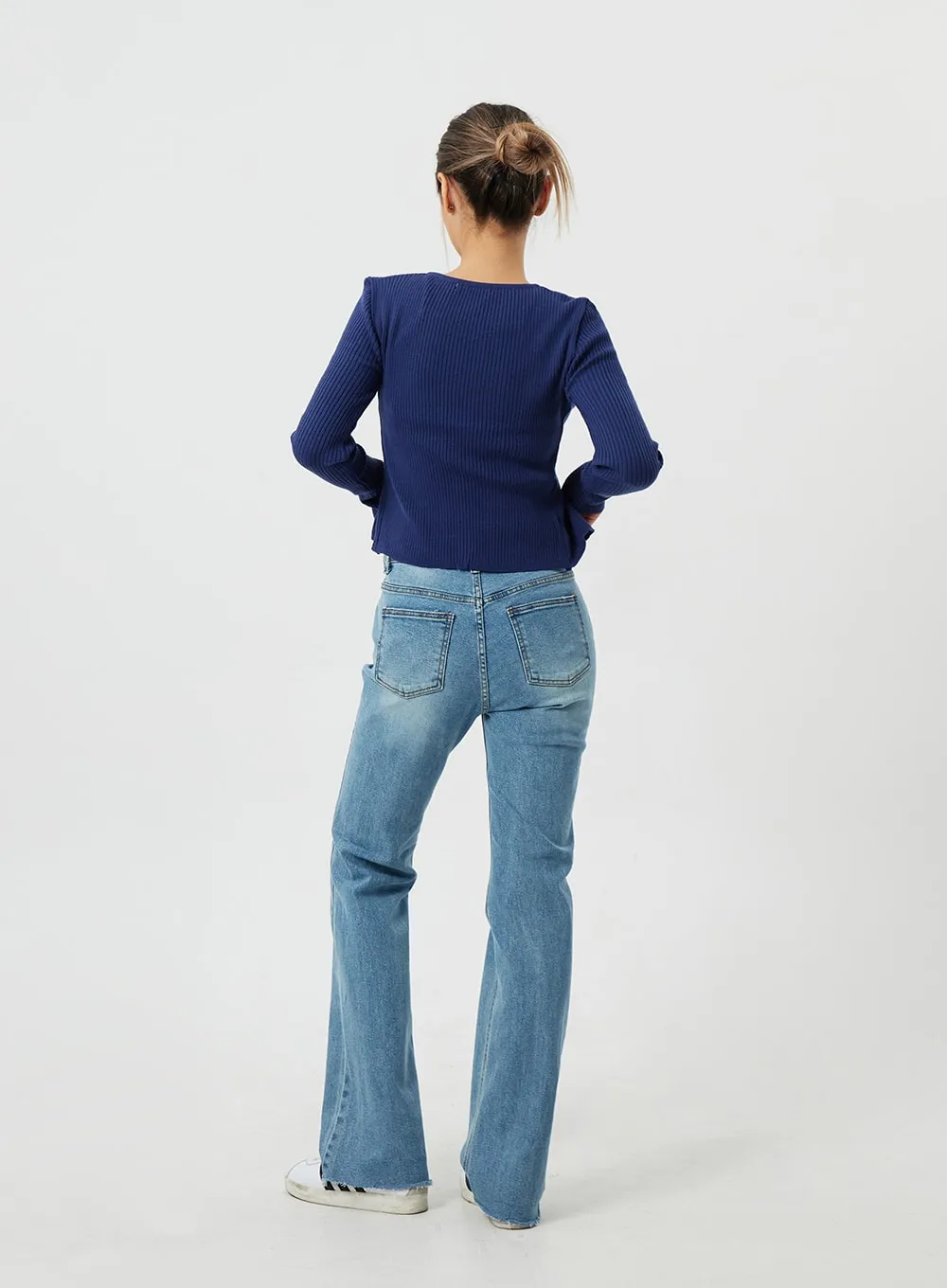 Ribbed Knit Cardigan CM303