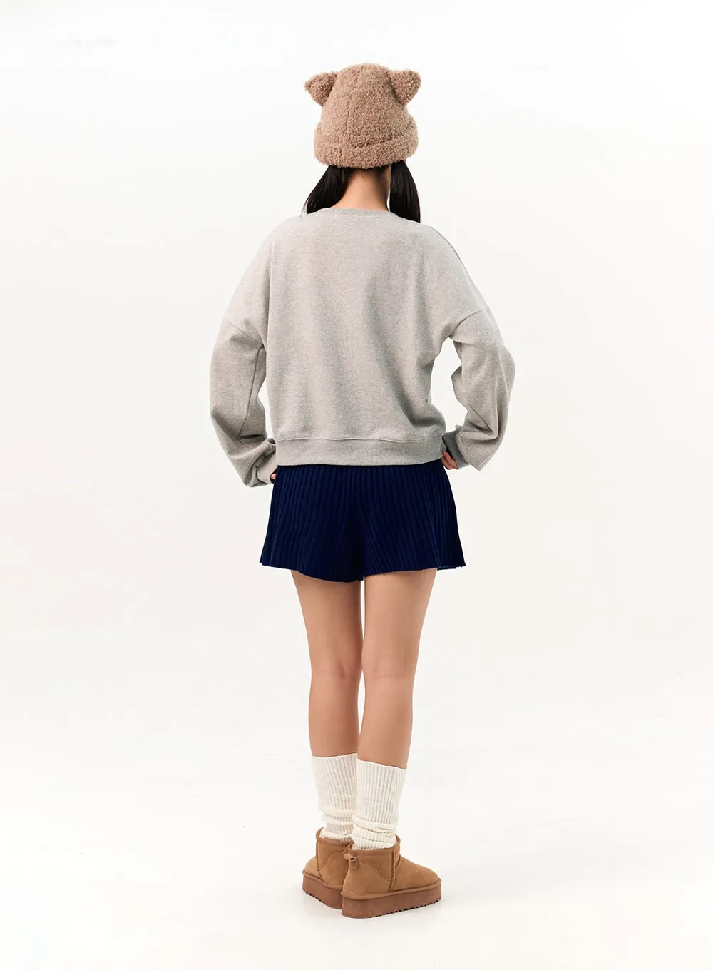 Ribbed Knit Shorts IO317