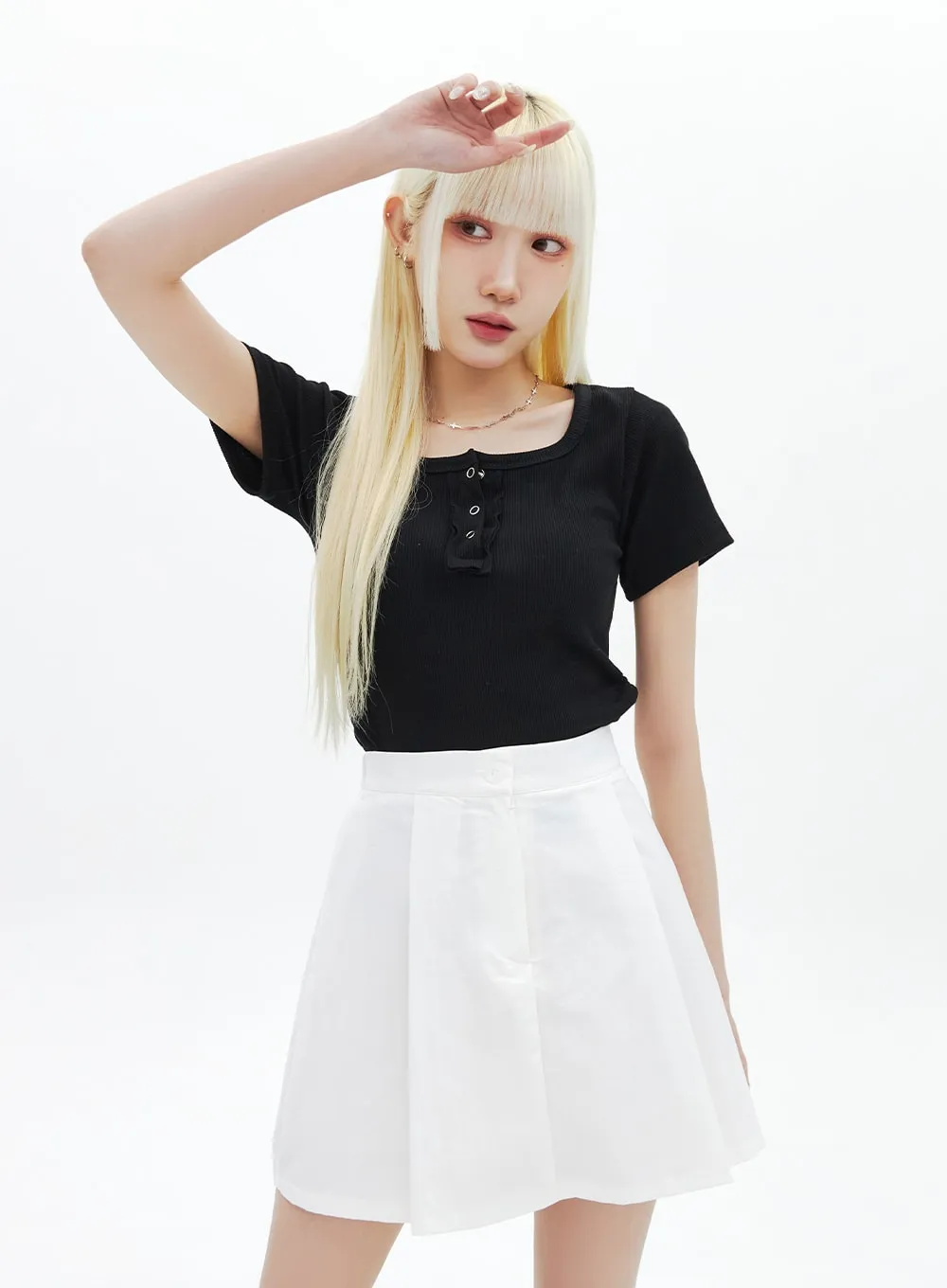 Ribbed Knit Tee BA320