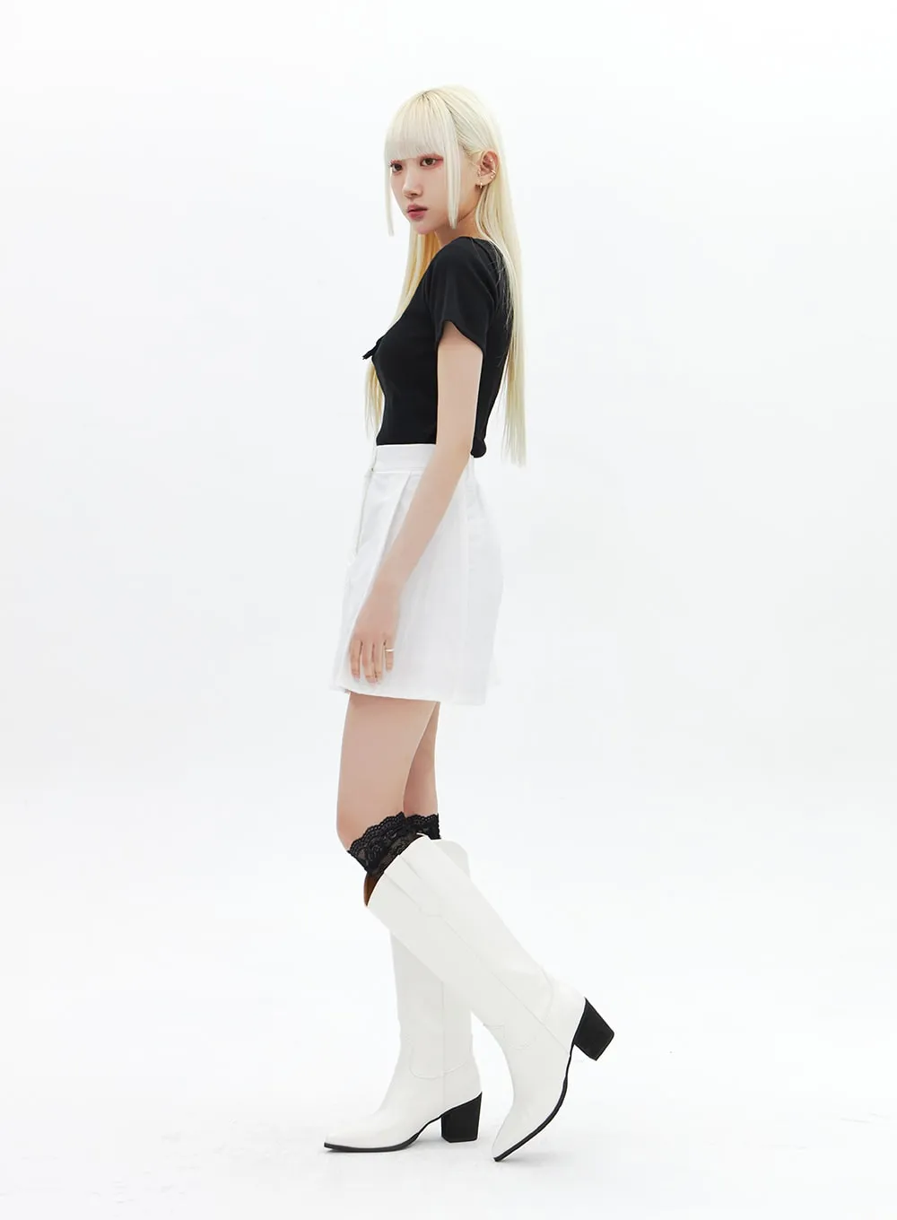 Ribbed Knit Tee BA320