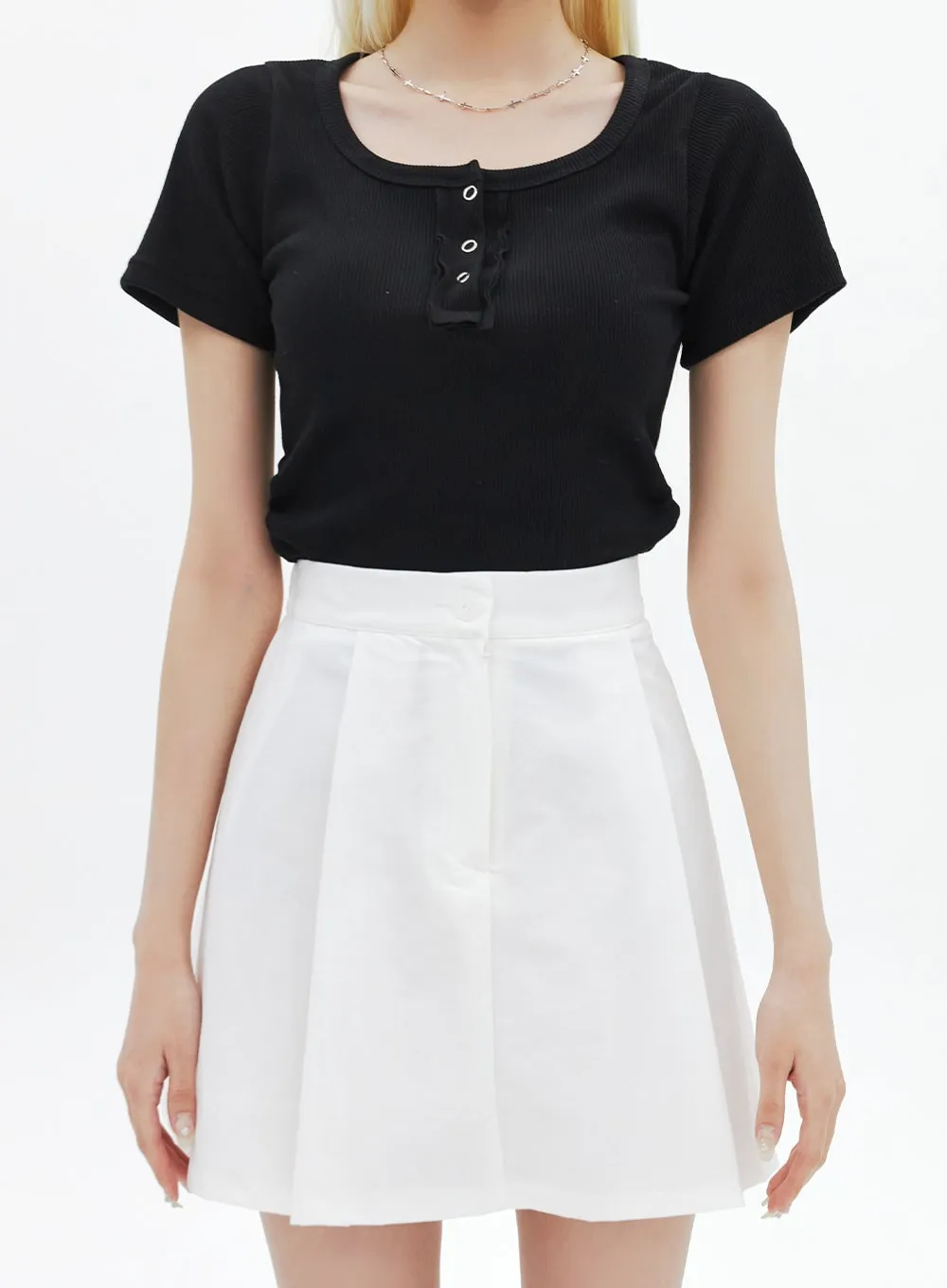 Ribbed Knit Tee BA320