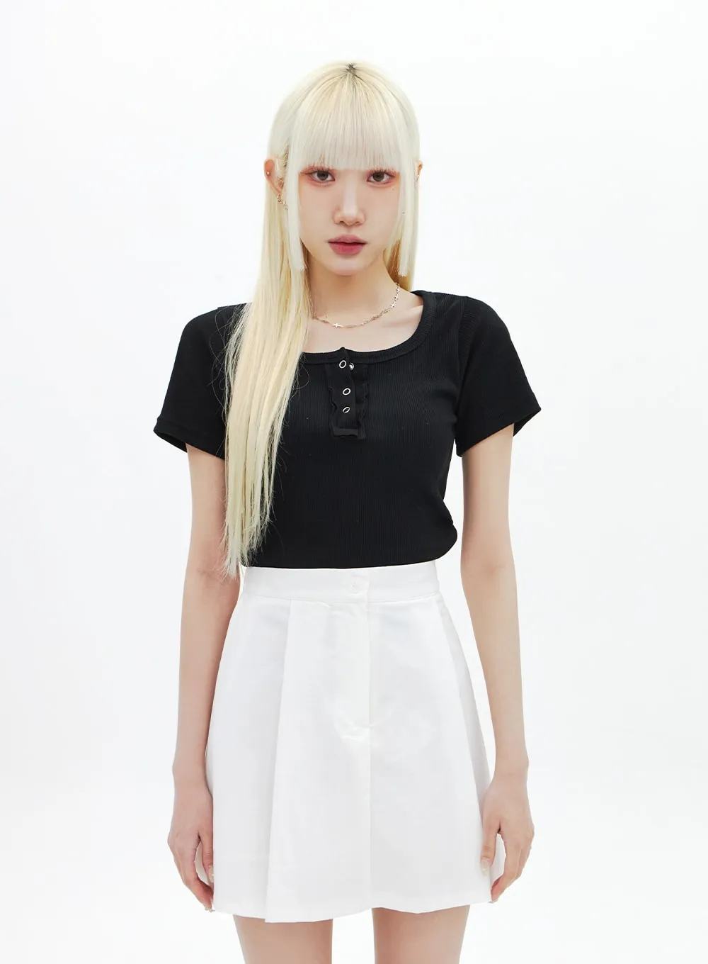 Ribbed Knit Tee BA320