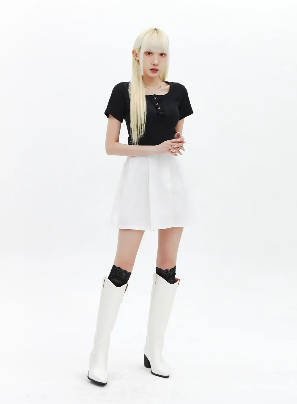Ribbed Knit Tee BA320