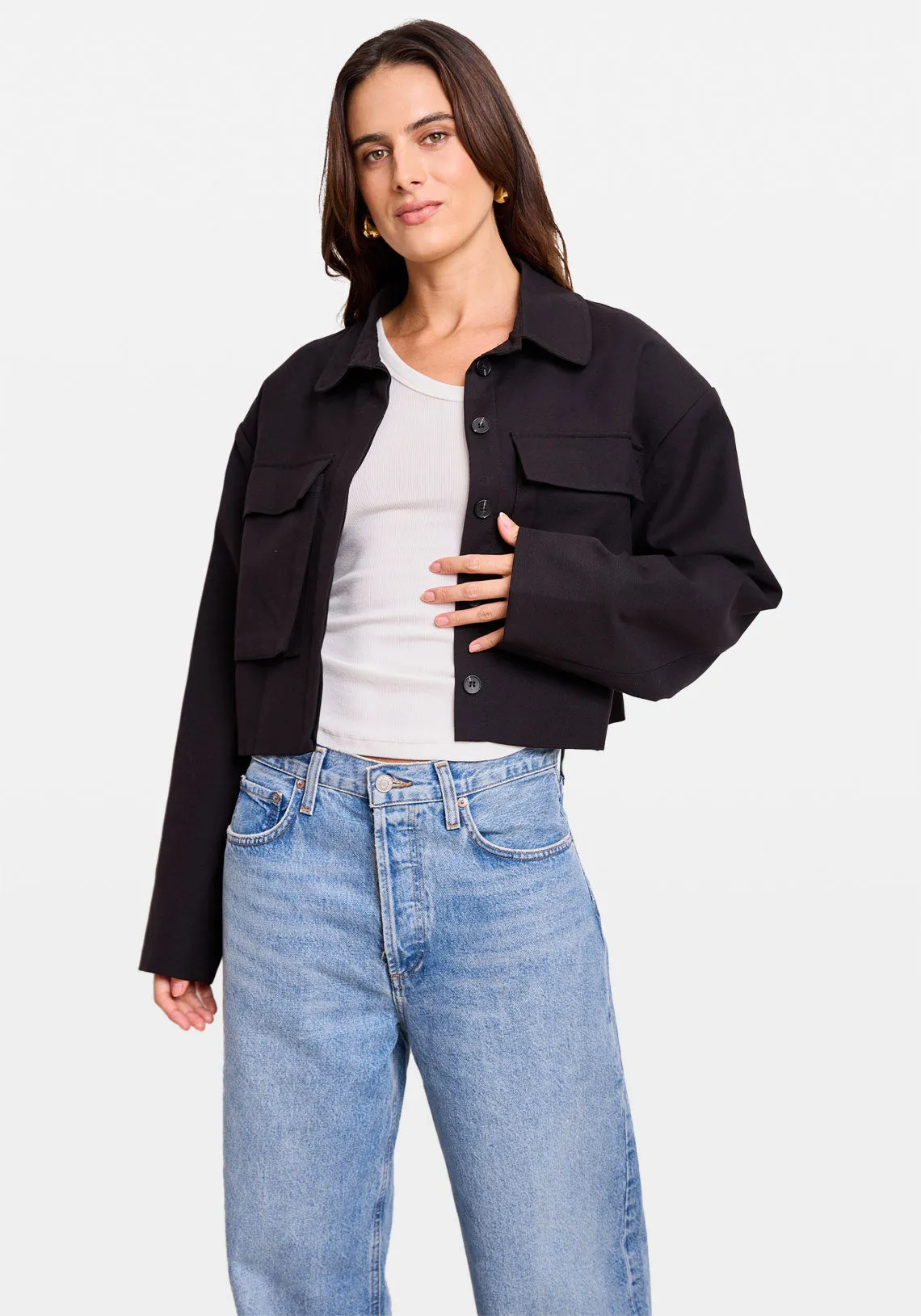 TAILORED POCKET JACKET BLACK