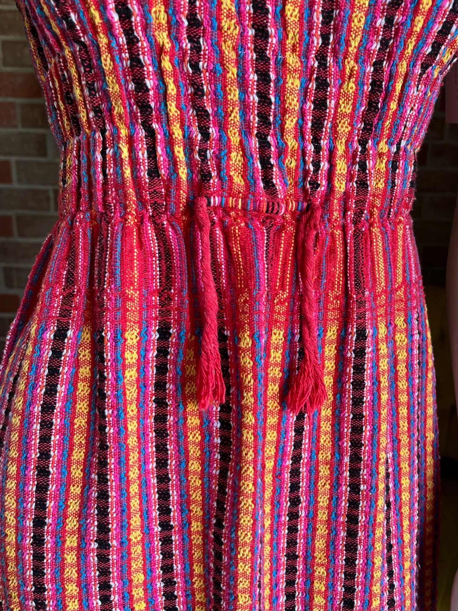 Woven Strapless Mexican Dress